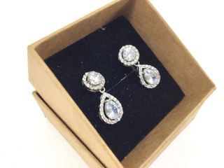 pendientes oro 18k con piedra con circonita