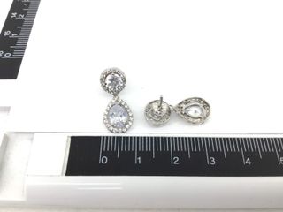 pendientes oro 18k con piedra con circonita