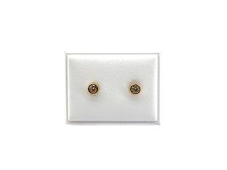 pendientes oro 18k con piedra con circonita