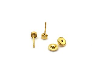 pendientes oro 18k con piedra con circonita