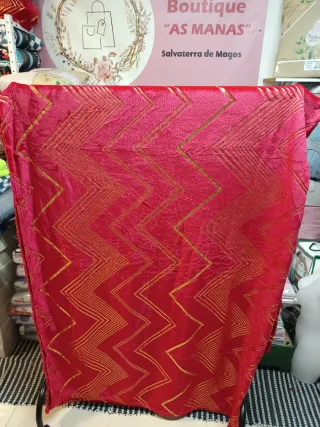 Manta Veludo Vermelho Dourado