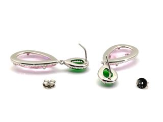 pendientes plata 925mm con piedra con circonita