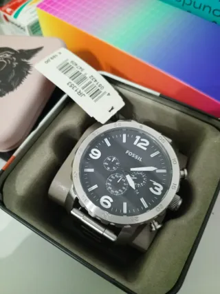 Reloj Fossil JR1353 Hombre Negro/Plata