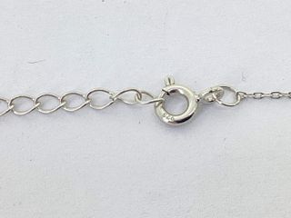 cadena plata 925mm con piedra con circonita 19 2.5cm