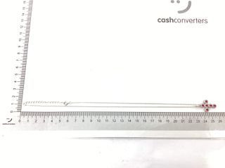 cadena plata 925mm con piedra con circonita 19 2.5cm