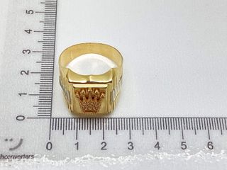 sello oro 18k con piedra