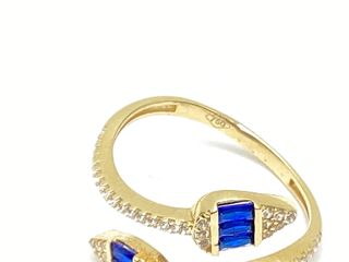 anillo oro 18k con piedra con circonita