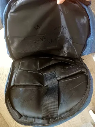 Mochila MATEIN azul con cargador USB