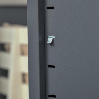 Armadio da ufficio a 3 livelli con 2 ripiani regolabili, armadio in metallo per documenti con 2 porte, per casa, ufficio e garage, 75X33X110Cm, grigio