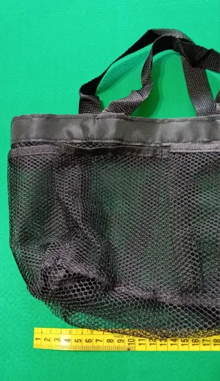 Borsa da bagno in rete nera