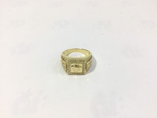 sello oro 18k con circonita
