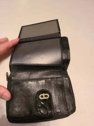 Billetero Monedero Vintage Negro CP años 90