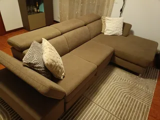 Divano angolare beige/marrone 2,78m