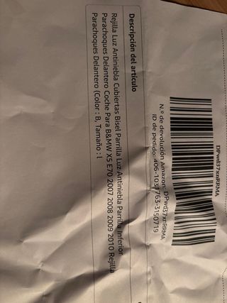 Rejilla luz antiniebla