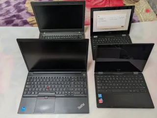 Lote 4 Portátiles Lenovo Negros
