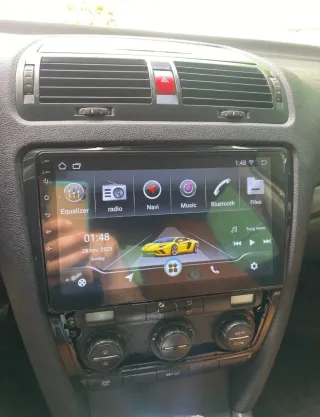 Rádio Skoda Octavia 2 Android 14 com GPS (Novo)
