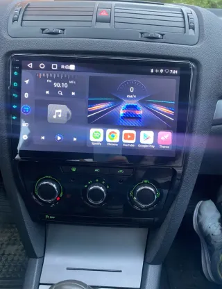 Rádio Skoda Octavia 2 Android 14 com GPS (Novo)