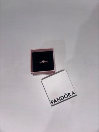 Anillo Pandora Corazón Rosa Plata Nuevo