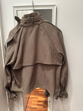 Chaqueta Pata de Gallo Beige y Marrón