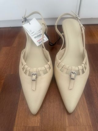 Zapatos tacón Pull&Bear beige nuevos