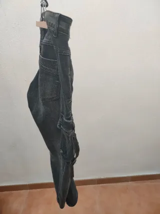 Pantalones cargo vaqueros gris T.44