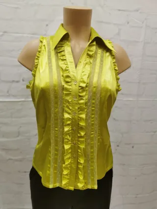 Blusa verde sin mangas talla L