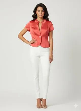Blusa Alta Costura coral