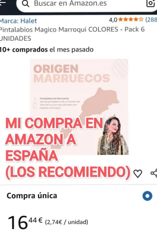 Pintalabios Mágicos Marruecos Lote Seis 6 Oferta