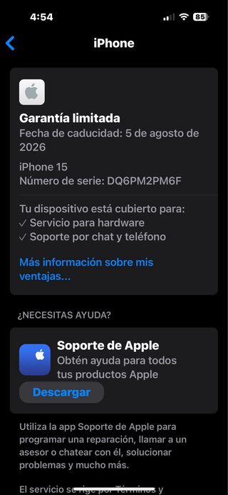 iPhone 15 6 meses 91% salud esta intacto