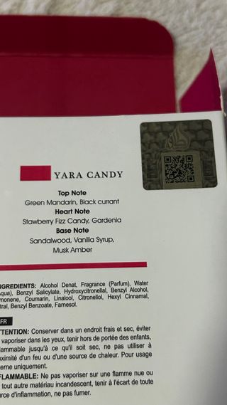 Perfume Yara Candy