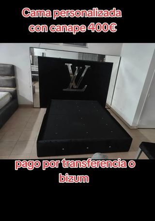 Cama con canapé personalizada 400€