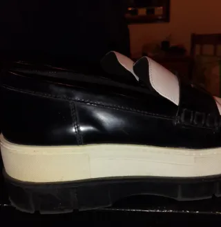 Mocassini donna neri e bianchi