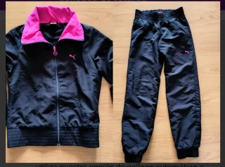 Chándal Puma Talla S Negro y Rosa