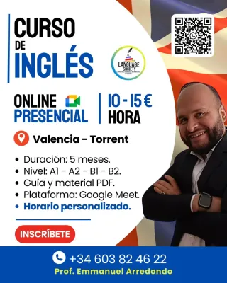 Profesor de inglés online y presencial