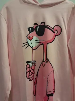Sudadera rosa Pink Panther con gafas