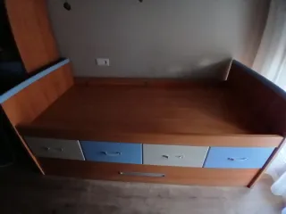 Cama nido con cajones de madera