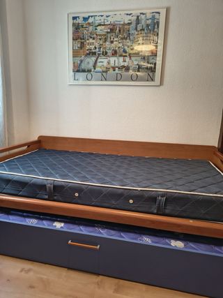 Cama nido con cajón y escritorio