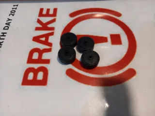 4 Llantas Scaleauto Plástico Negras con Neumáticos