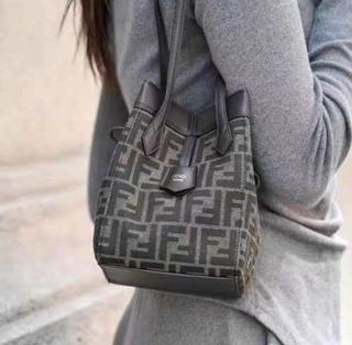 Borsa Fendi Origami Beige/Marrone