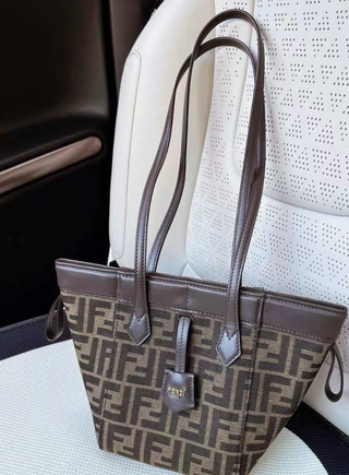 Borsa Fendi Origami Beige/Marrone