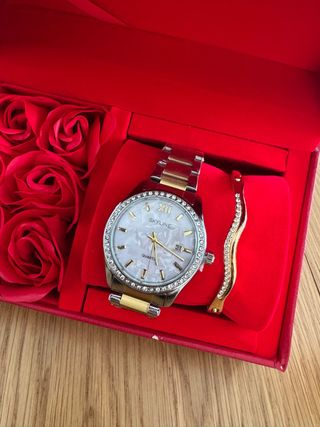 Reloj Skyline Mujer Oro y Plata