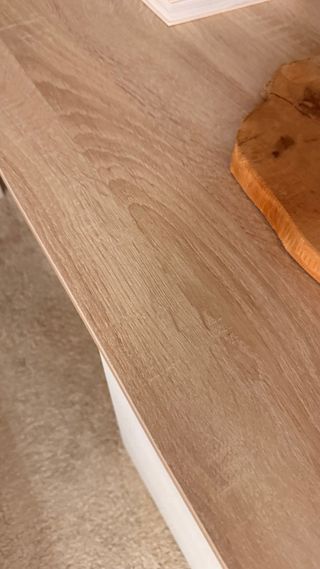 Mesa centro elevable madera y blanco