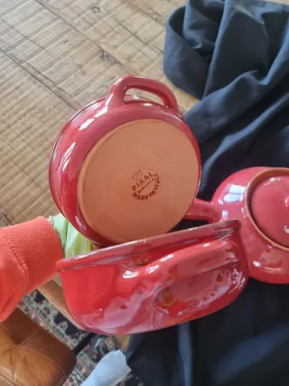 Patatiera in terracotta rossa