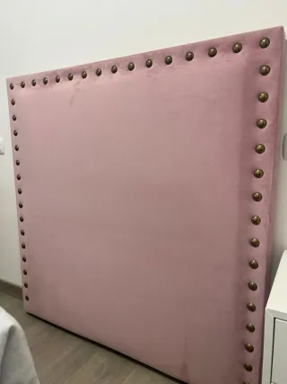 Cabecero Manhattan Rosa Terciopelo