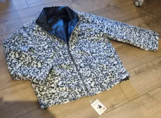 Chaqueta Reversible Animal Print y Piel