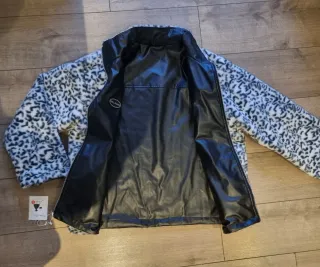 Chaqueta Reversible Animal Print y Piel