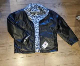 Chaqueta Reversible Animal Print y Piel