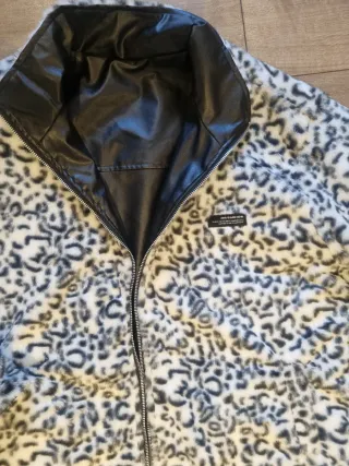 Chaqueta Reversible Animal Print y Piel
