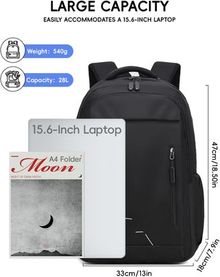 AMYTHE mochila 28L escolar portatil 15.6'' Negra