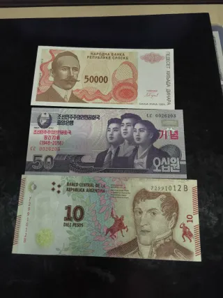 Lote 3 Billetes Mundiales: Serbia, Corea, Arge.